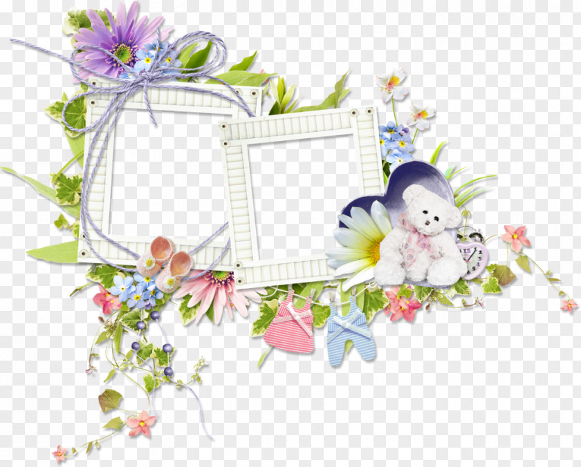 Design Floral Picture Frames PNG