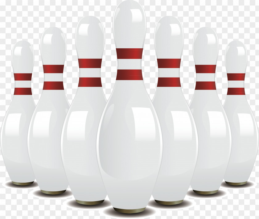 Bowling Decoration White Effect Map Ball Pin Strike PNG