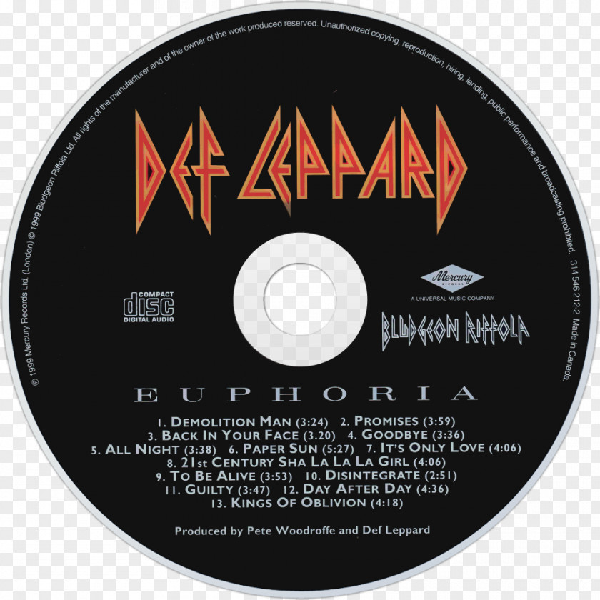 Def Leppard Logo Compact Disc Euphoria Frankfurt Airport Autograph PNG