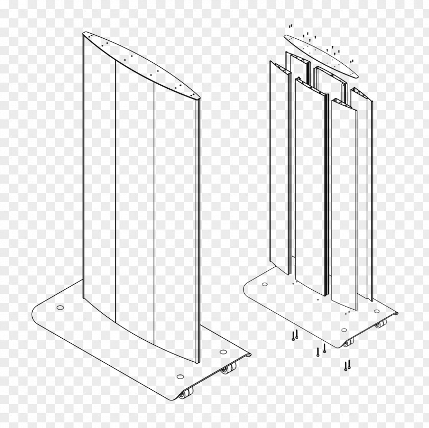 Double Sided Letterhead Sign System Totem Angle PNG