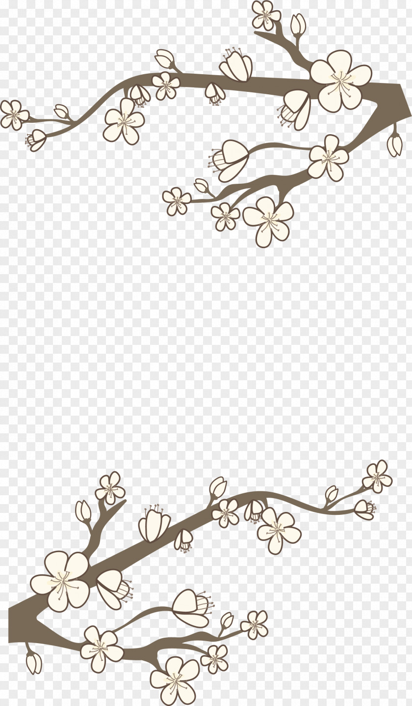 Hand-painted Romantic Cherry Blossoms Blossom PNG