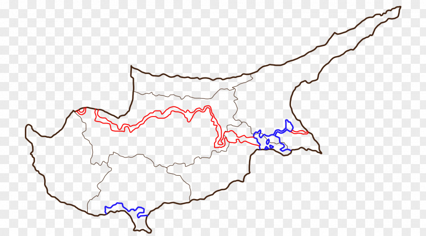Map Districts Of Northern Cyprus Blank Wikipedia PNG