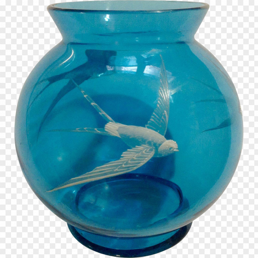 Vase Blue Glass Antique Cobalt PNG