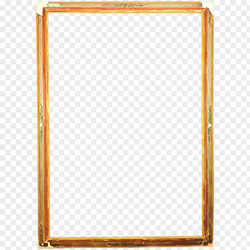 Brass Rectangle Picture Frame PNG