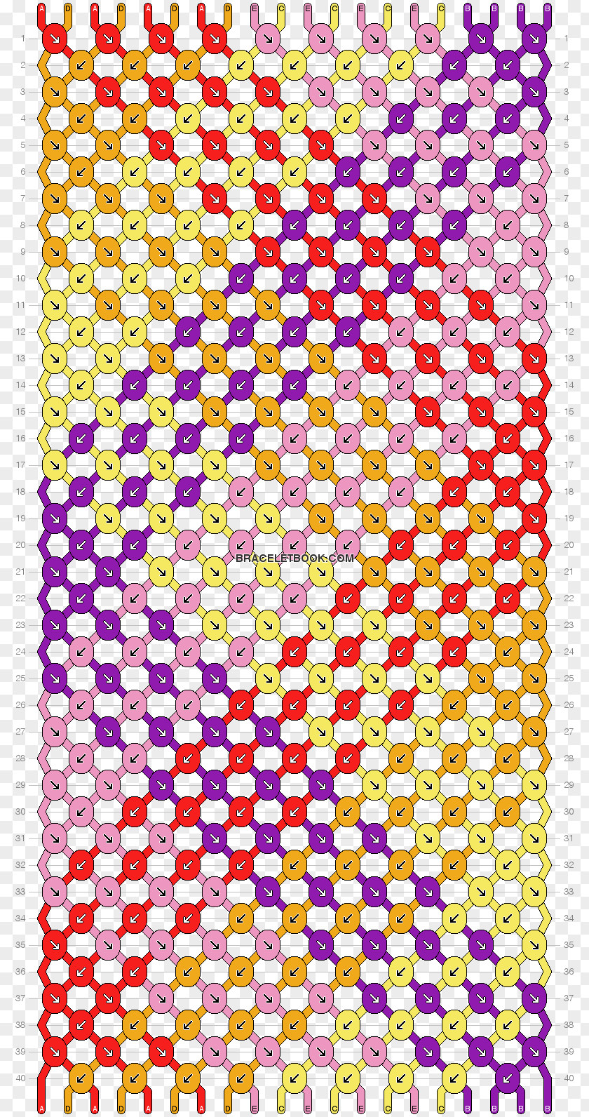 Friendship Bracelet Bead Knot Pattern PNG