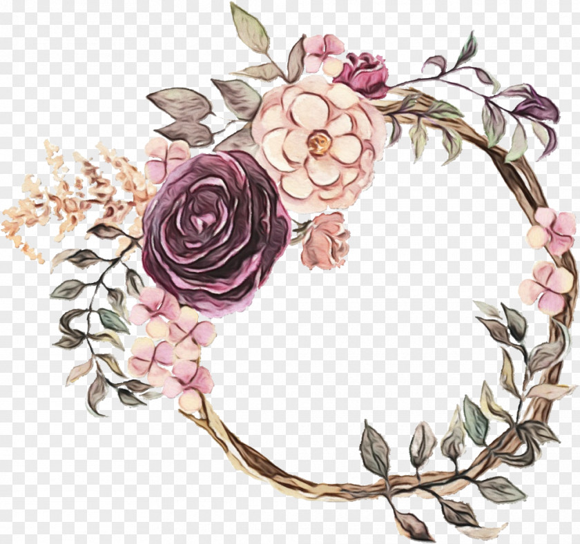 Lilac Pink Flower Plant Headpiece PNG