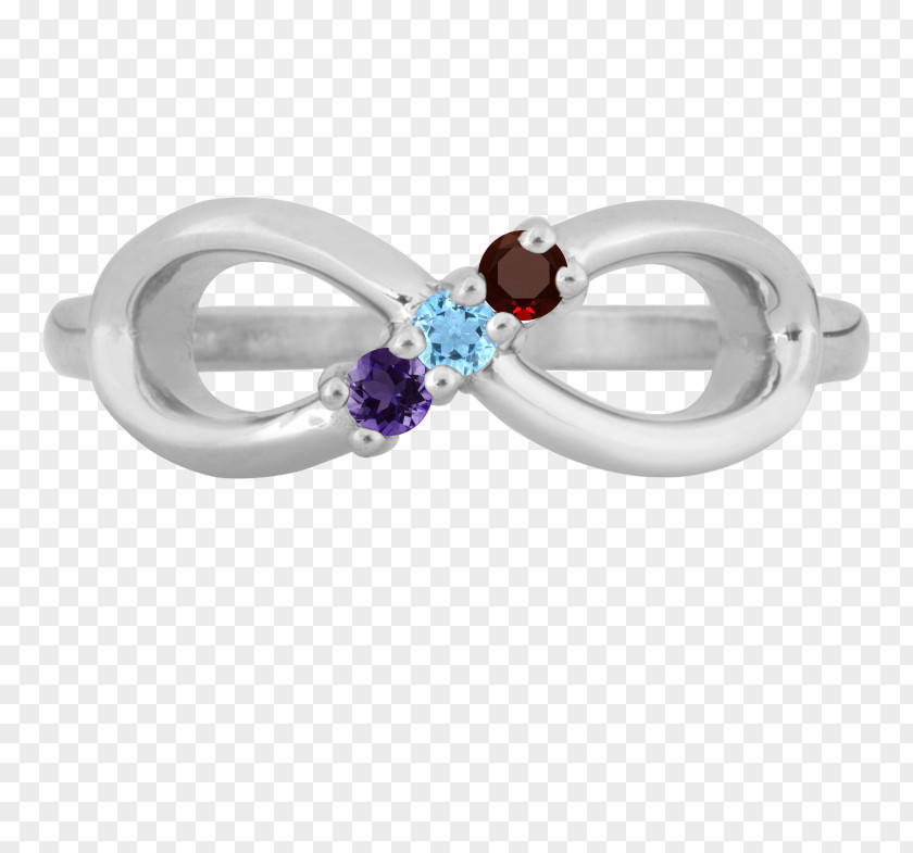 Silver Infinity Band Ring Gemstone Body Jewellery PNG