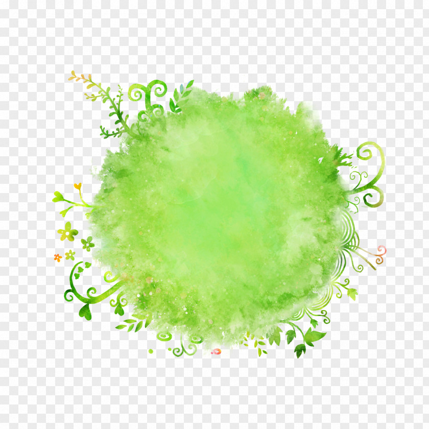 Background Circle Watercolor Painting Brush PNG