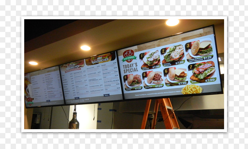 Digital Board Fast Food Restaurant Cuisine PNG