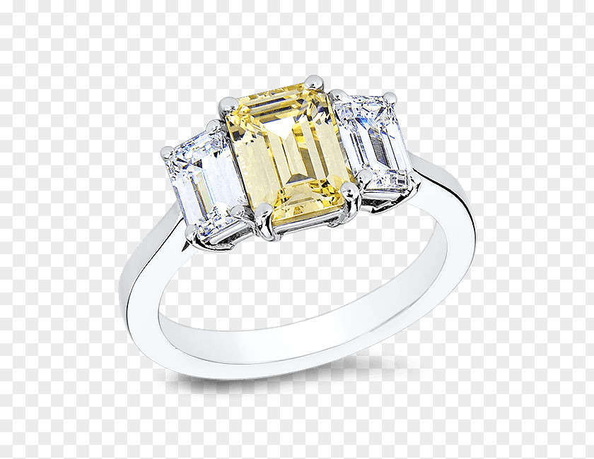Emerald Cut Bridal Sets Diamond Cubic Zirconia Engagement Ring Gemstone PNG