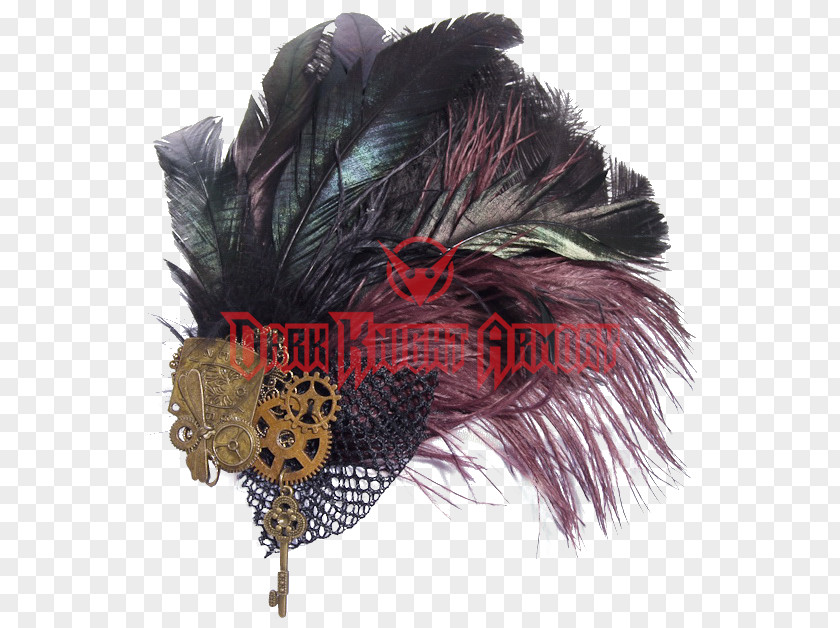 Feather Headdress Steampunk Hat Fascinator Woman Punk Subculture PNG