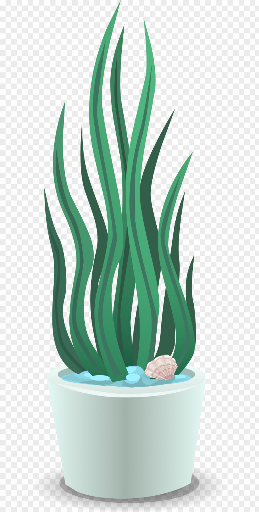 Green Leaves Houseplant Flowerpot PNG