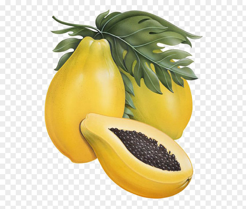 Papaya Fruit Vegetarian Cuisine Banana PNG
