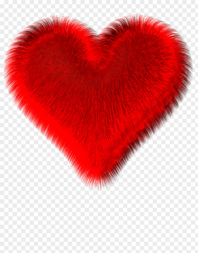 Red Plush Heart Love PNG