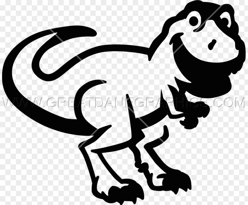 T Rex Cartoon Tyrannosaurus Black And White Line Art Clip PNG