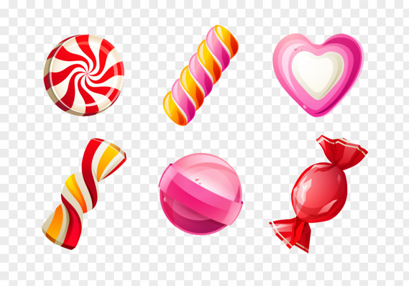 Cartoon Candy Lollipop Bonbon Cupcake Cotton PNG