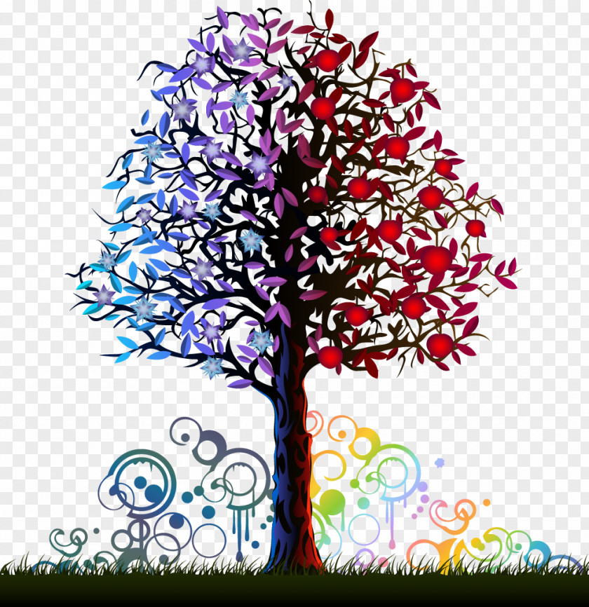 Color Tree Curriculum Vitae Job Hunting Illustration PNG