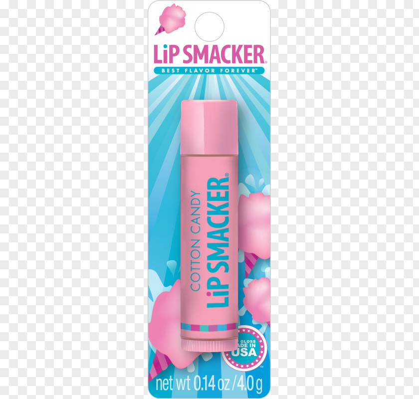 Cotton Candy Cart Lip Balm Gloss Smackers Cosmetics PNG