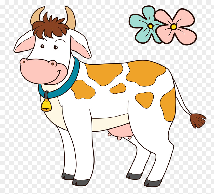 Cow And Flowers Cattle Farm Clip Art PNG