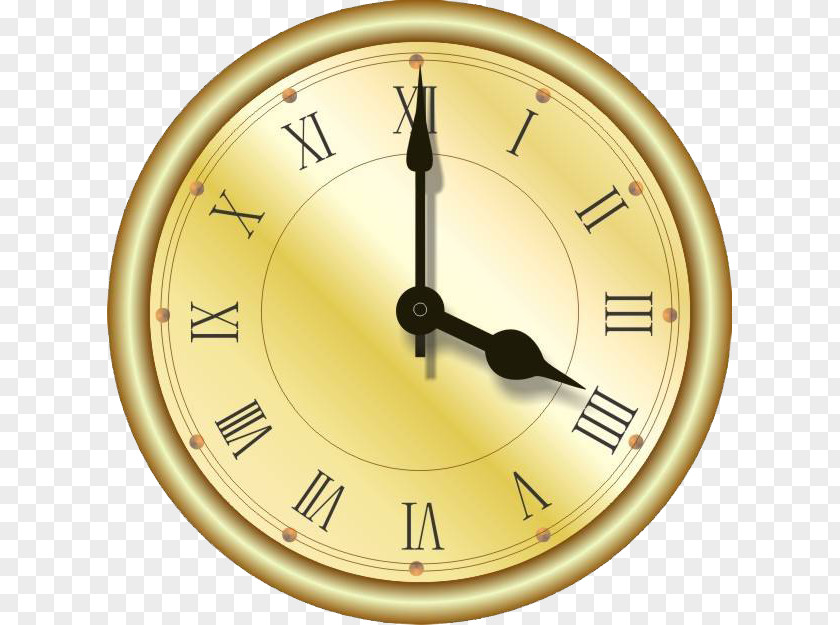 Golden Clock Digital Time Alarm PNG