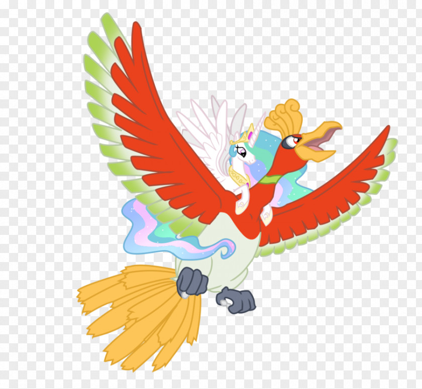 My Little Pony Princess Celestia Rainbow Dash Ho-Oh PNG