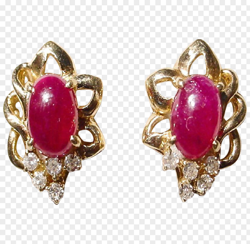 Ruby Earring Body Jewellery PNG