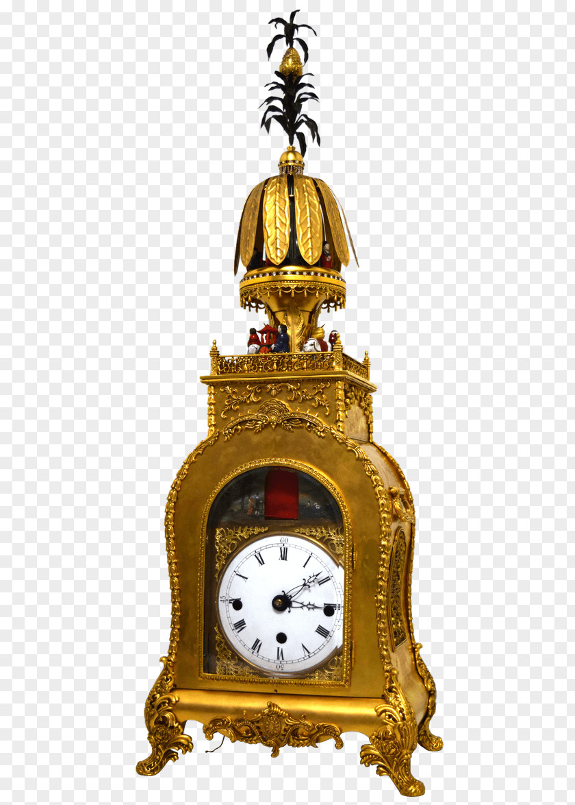 Antique 01504 Gold Clock PNG