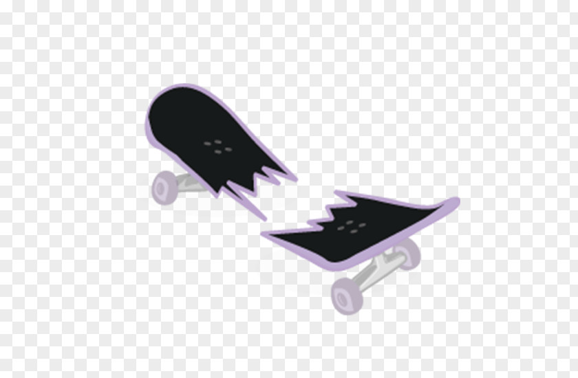Broken Skateboard Skateboarding Icon PNG