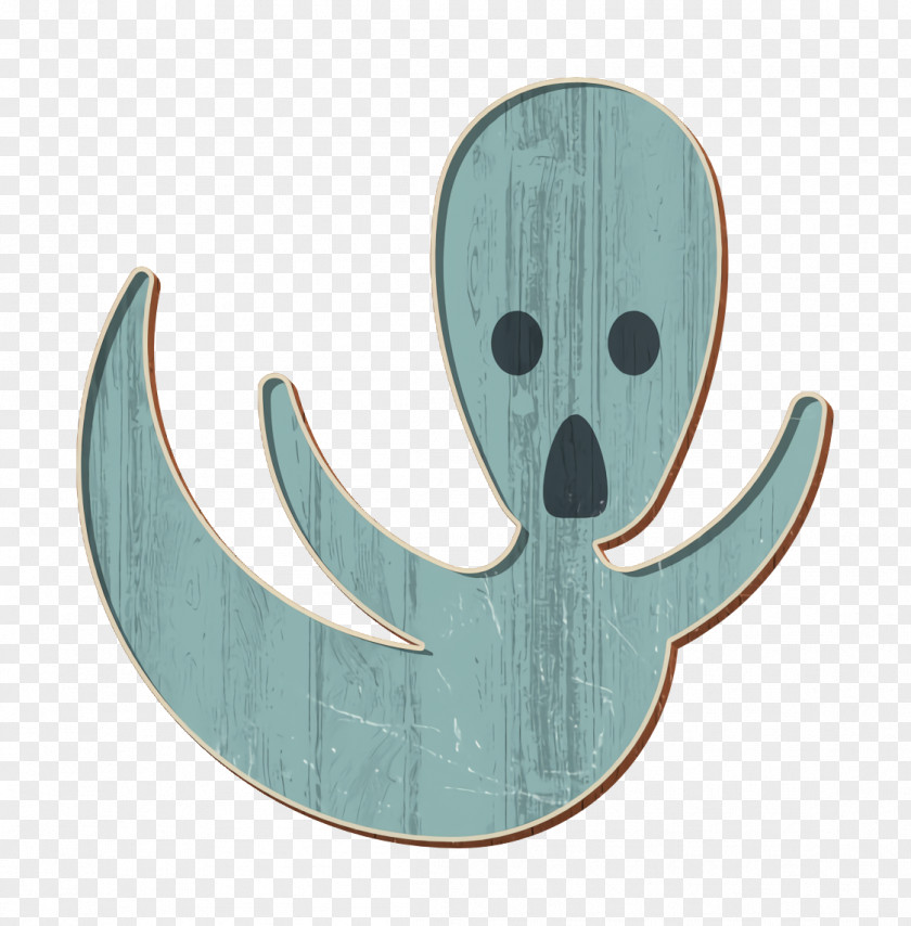 Perennial Plant Teal Ghost Icon Halloween Holidays PNG