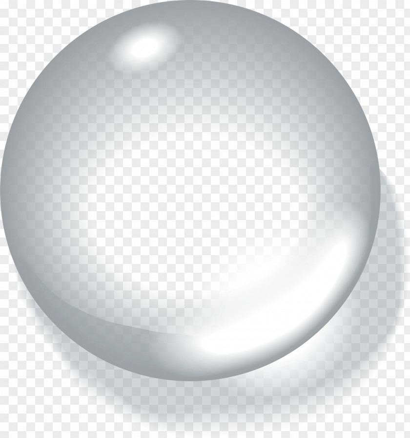 White Bead Circle Drop Sphere PNG