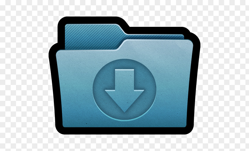 Folder Download Electric Blue Brand PNG