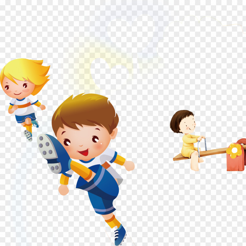 Children Playing Football Player Cartoon Child PNG