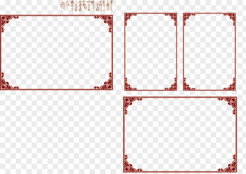 European Style Fine Red Camera Frame CorelDRAW PNG