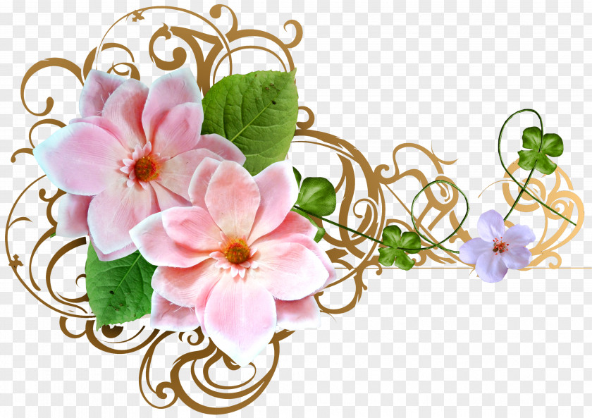 FILIGREE Flower Bouquet Wedding Invitation Clip Art PNG