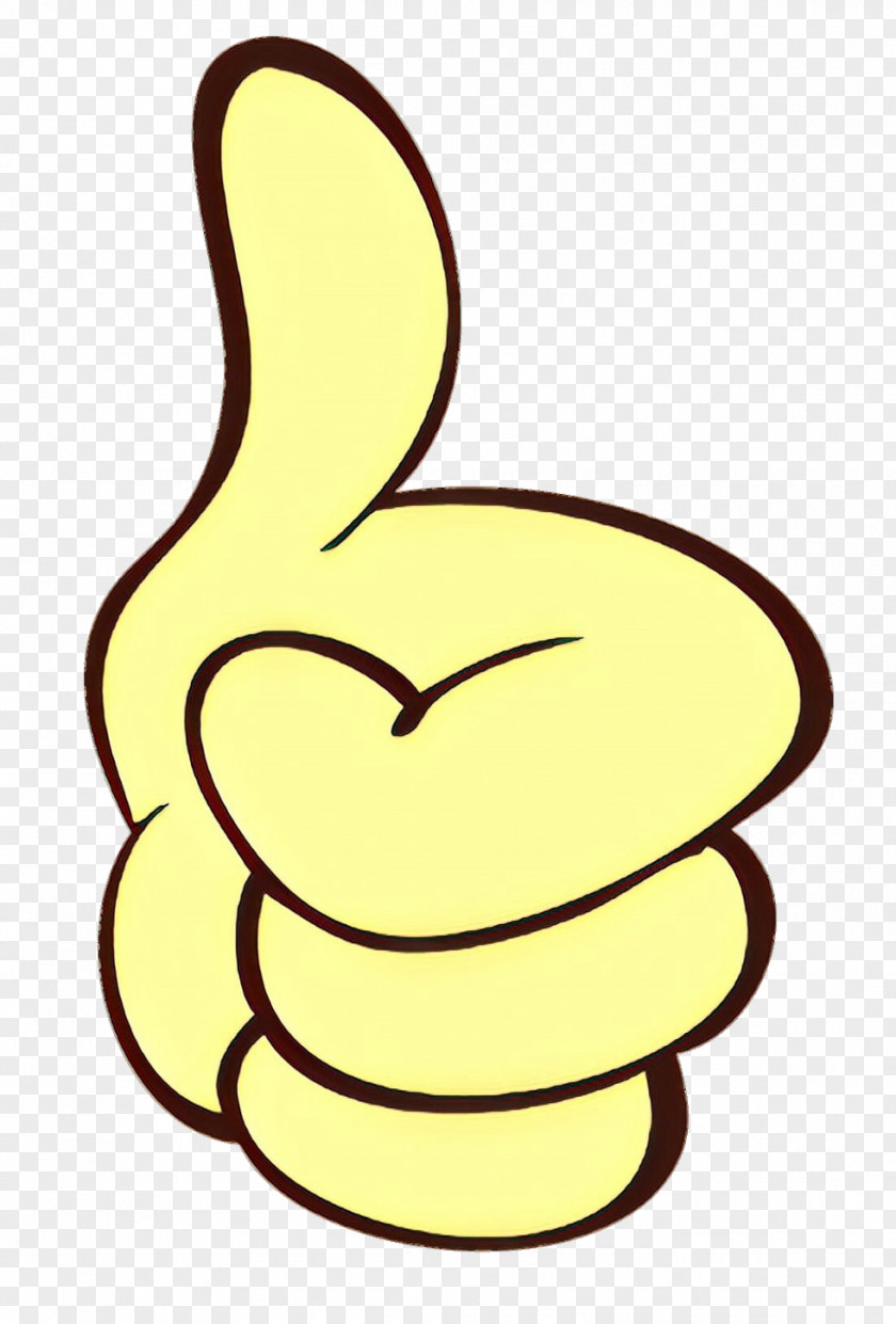 Gesture Symbol Yellow Clip Art Line Finger Thumb PNG