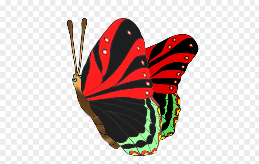 Red Butterfly Insect Clip Art PNG