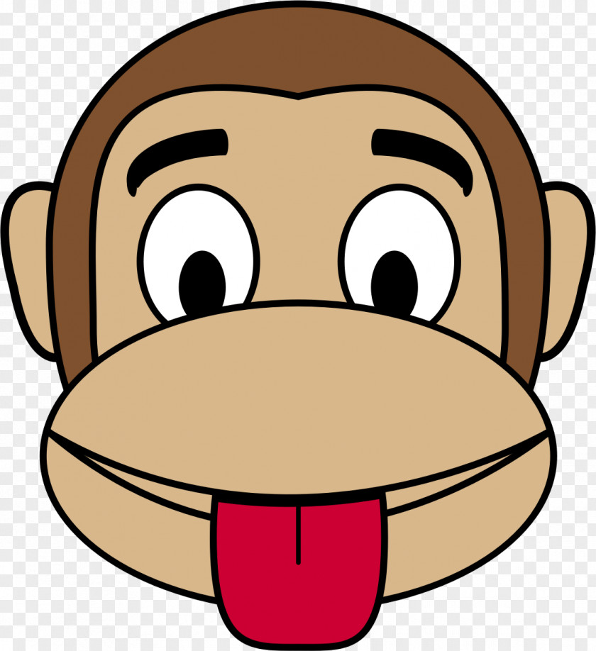 Tongue Out Cliparts Monkey Face Cartoon Clip Art PNG