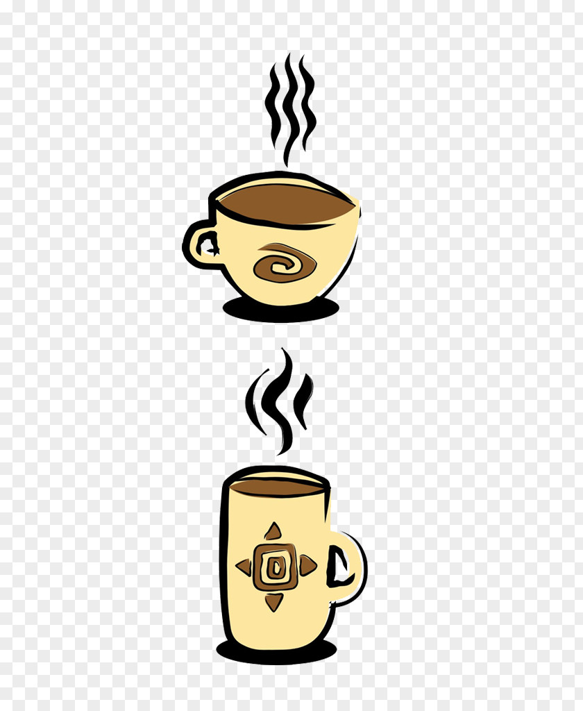 Cartoon Coffee Cup Tea Cafe PNG