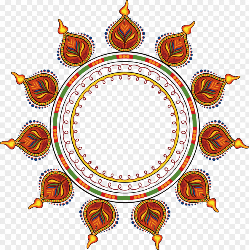 Hindu Religious Motifs Rotary Encoder Pattern PNG