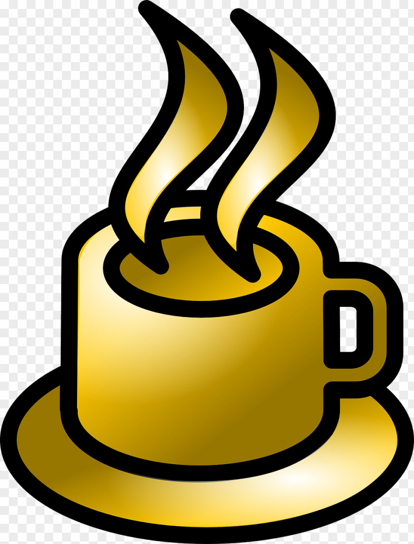 Golden Cup Coffee Tea Cafe Clip Art PNG
