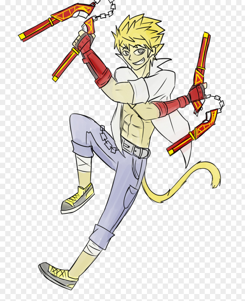 Hand-painted Lightning Line Art Cartoon Character Clip PNG