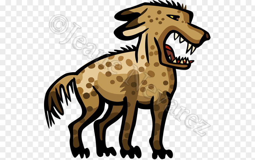 Hyena Striped African Wild Dog Spotted Brown PNG