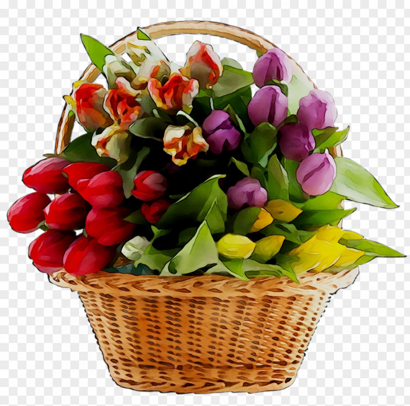 Floral Design Flower Bouquet Tulip Food Gift Baskets PNG