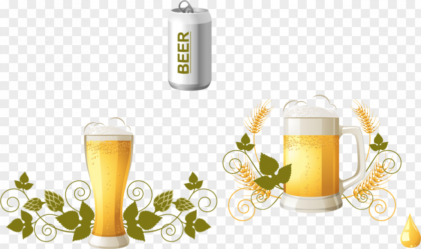 Beer TNG Vector Elements Wine Bottle Cup PNG