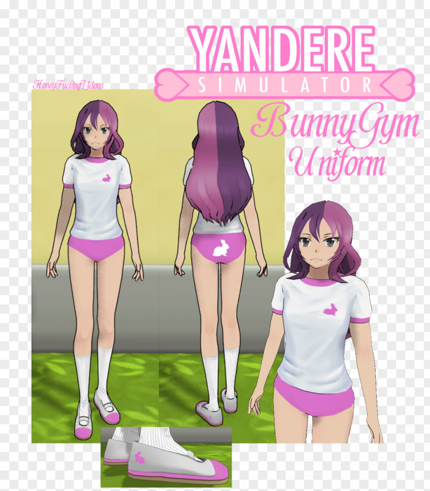 Uniform Back View Yandere Simulator Clothing Fitness Centre PNG