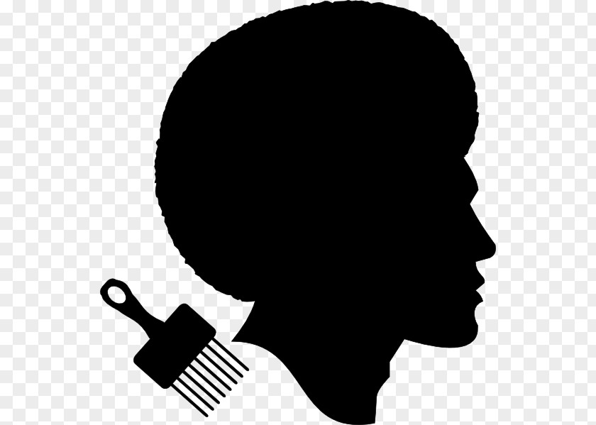 Afro African American Silhouette Male Clip Art PNG