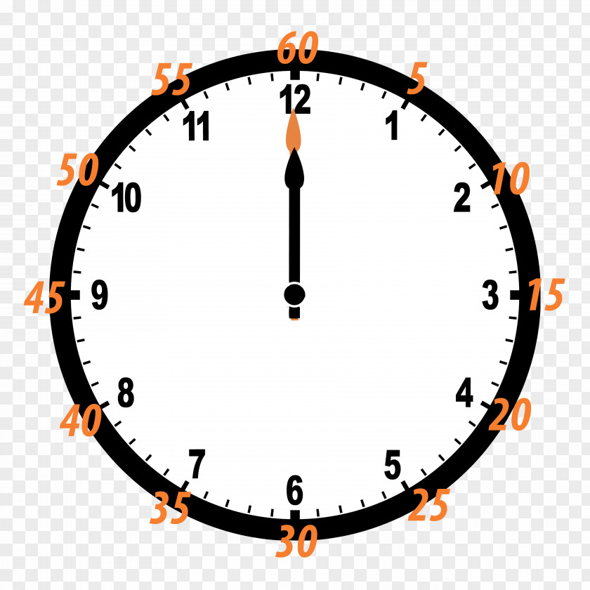 Clock Face Time First Grade Digital PNG