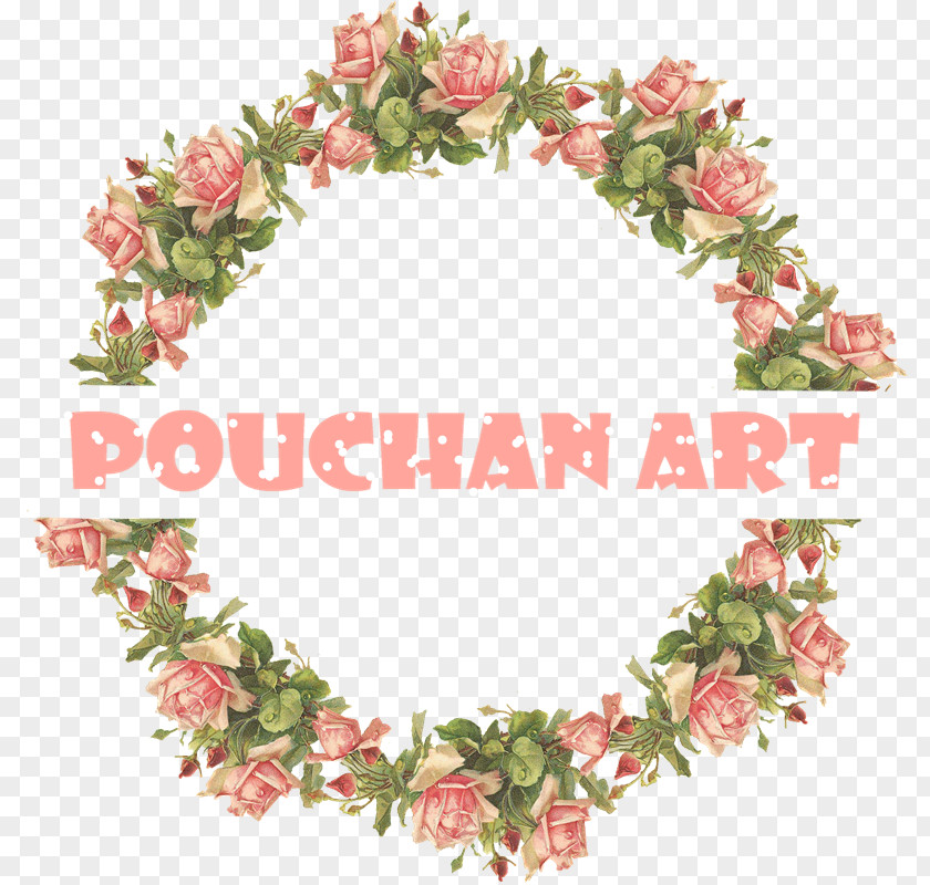 Flower Wreath Picture Frames Clip Art PNG