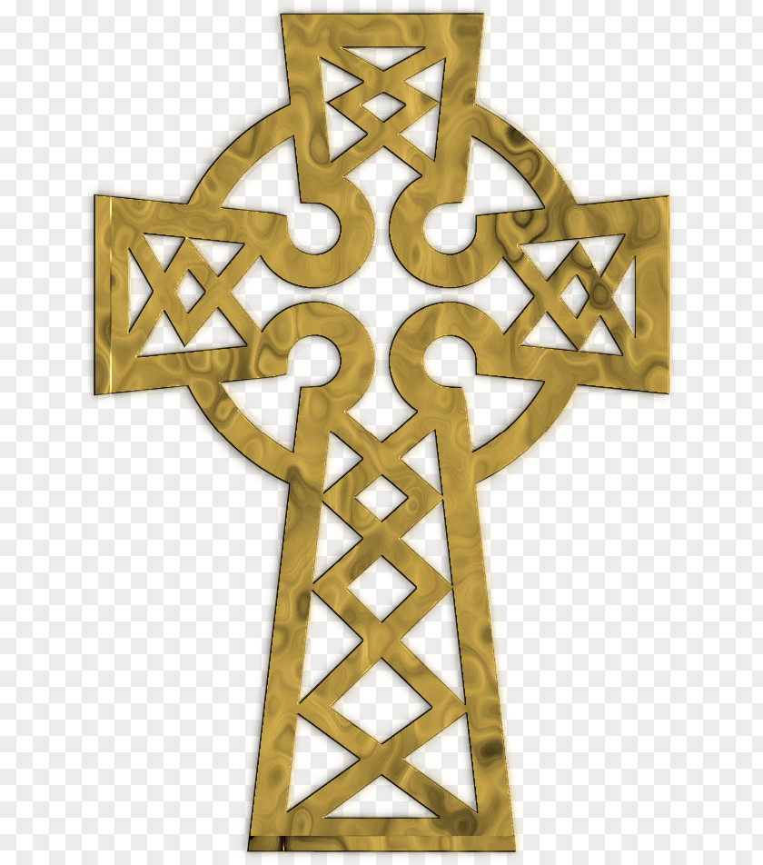 Brass Crucifix 01504 PNG