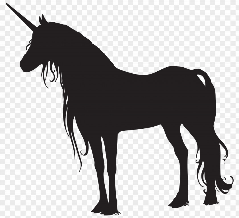 Unicorn Silhouette Clip Art PNG